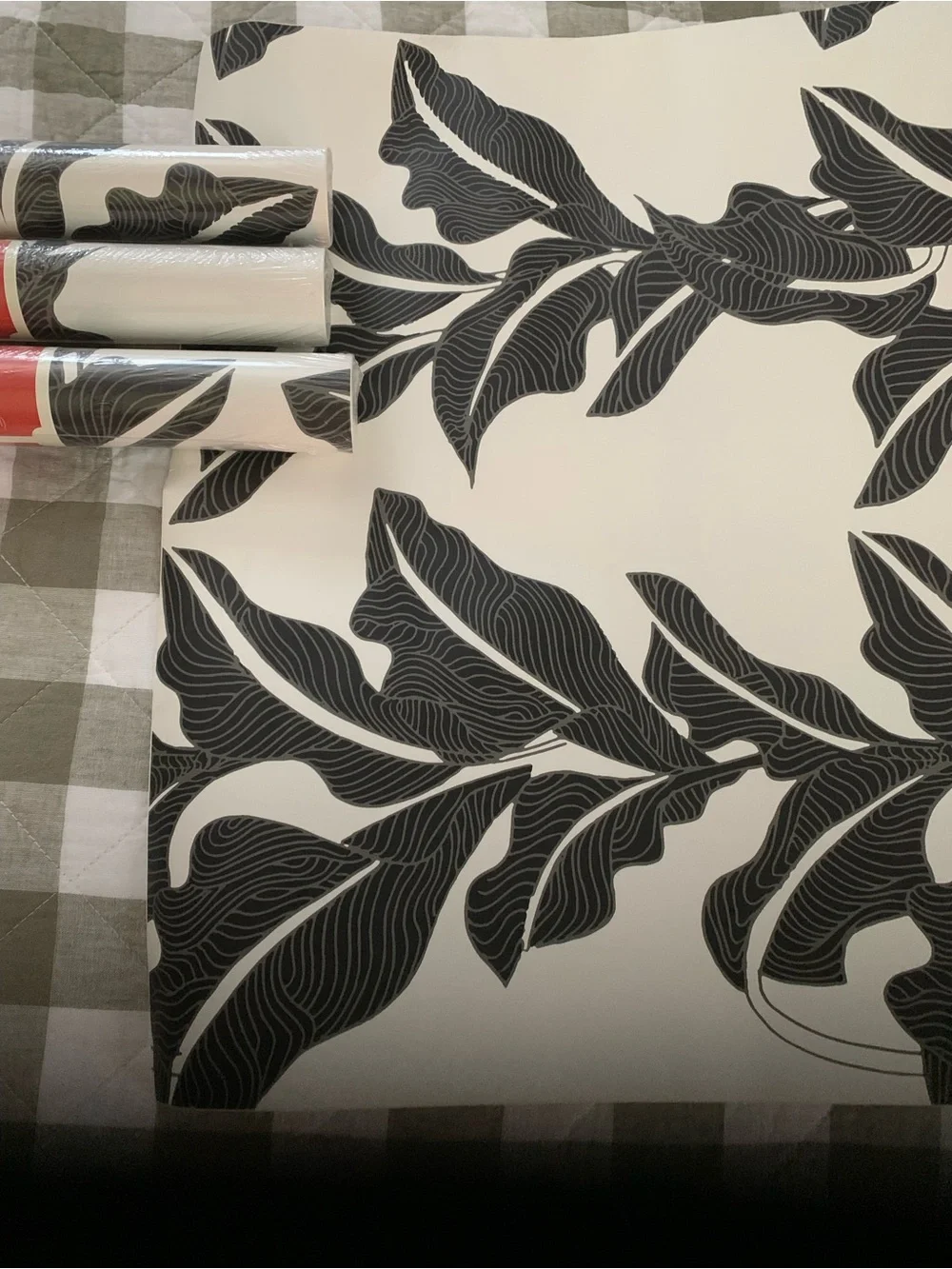 Opal House jungalow removeable black and white wallpaper. New